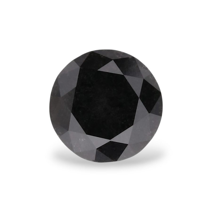 GIA 0.61 Carat Natural Fancy Black Round Diamond SE-5676GN