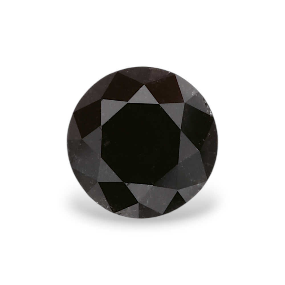 GIA 0.69 Carat Natural Fancy Black Round Diamond SE-5677GN