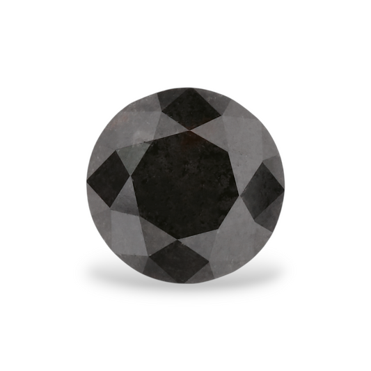 GIA 0.94 Carat Natural Fancy Black Round Diamond SE-5681GN