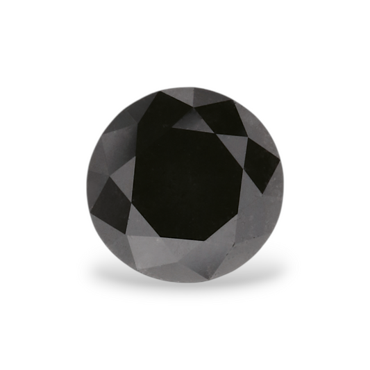 GIA 0.99 Carat Natural Fancy Black Round Diamond SE-5682GN