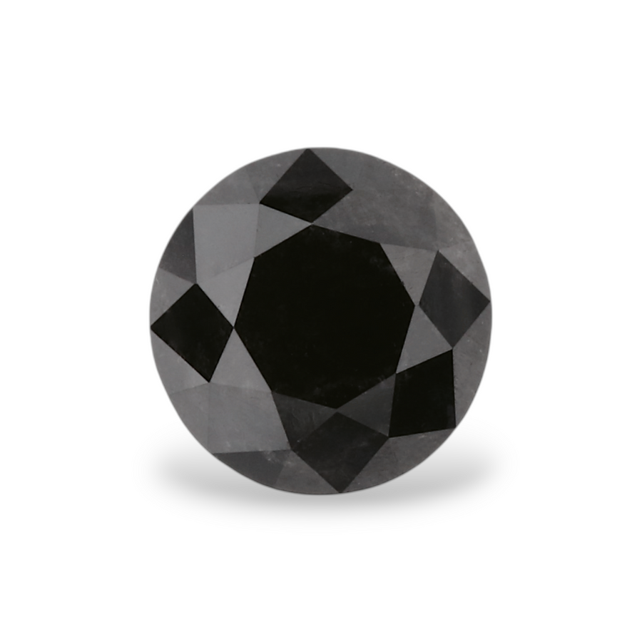 GIA 0.76 Carat Natural Fancy Black Round Diamond SE-5714GN