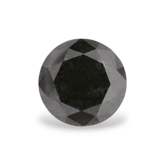 GIA 0.92 Carat Natural Fancy Black Round Diamond SE-5717GN