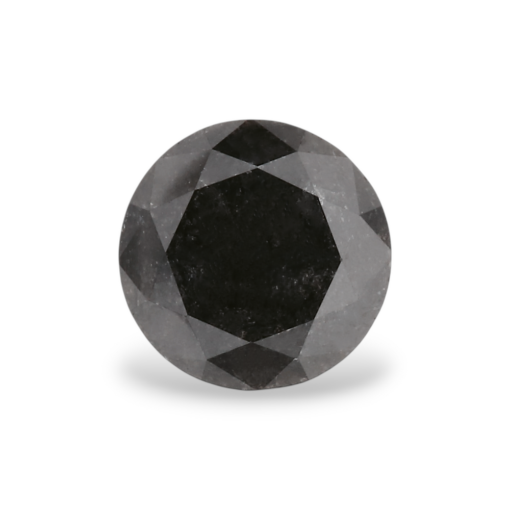 GIA 0.92 Carat Natural Fancy Black Round Diamond SE-5717GN