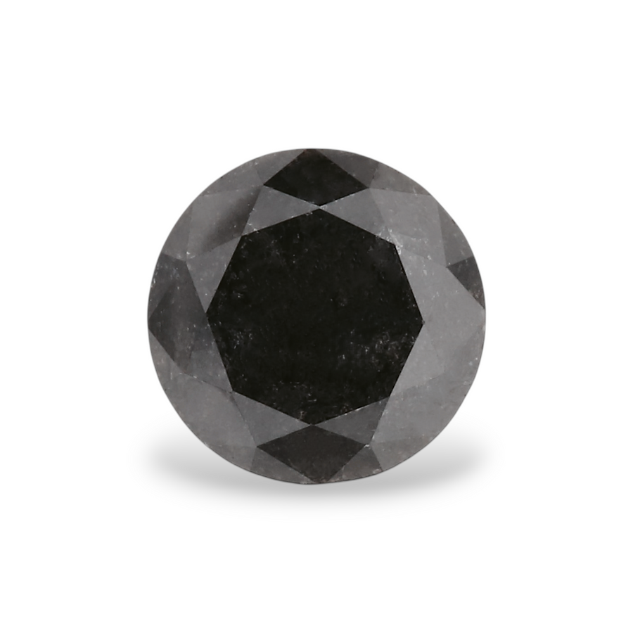 GIA 0.92 Carat Natural Fancy Black Round Diamond SE-5717GN