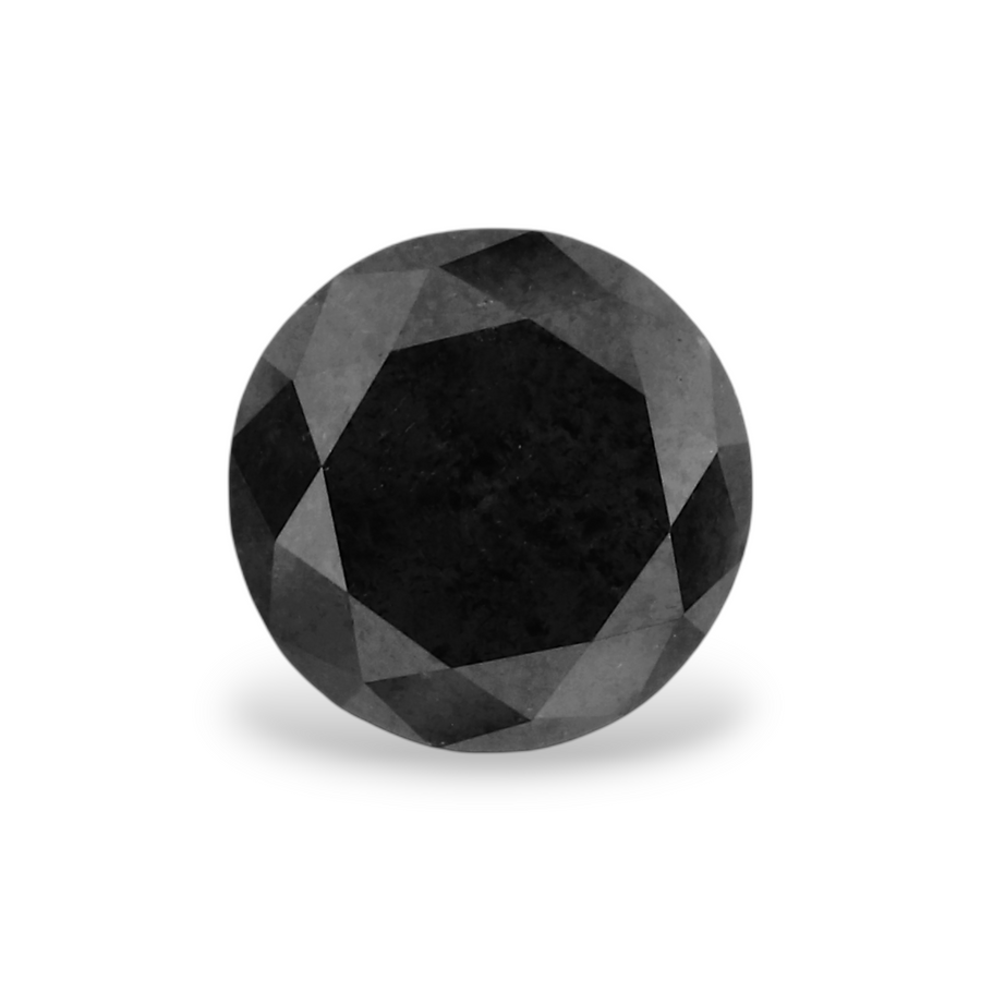 GIA 0.74 Carat Natural Fancy Black Round Diamond SE-5718GN