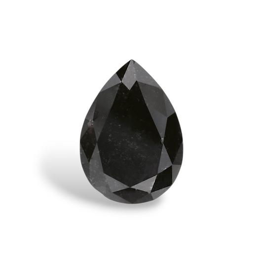 GIA 1.02 Carat Natural Fancy Black Pear Diamond SE-5725GN