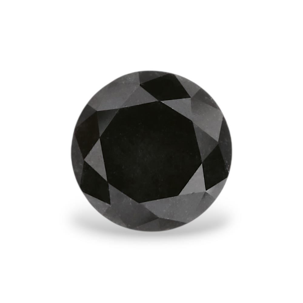 GIA 0.92 Carat Natural Fancy Black Round Diamond SE-5932GN