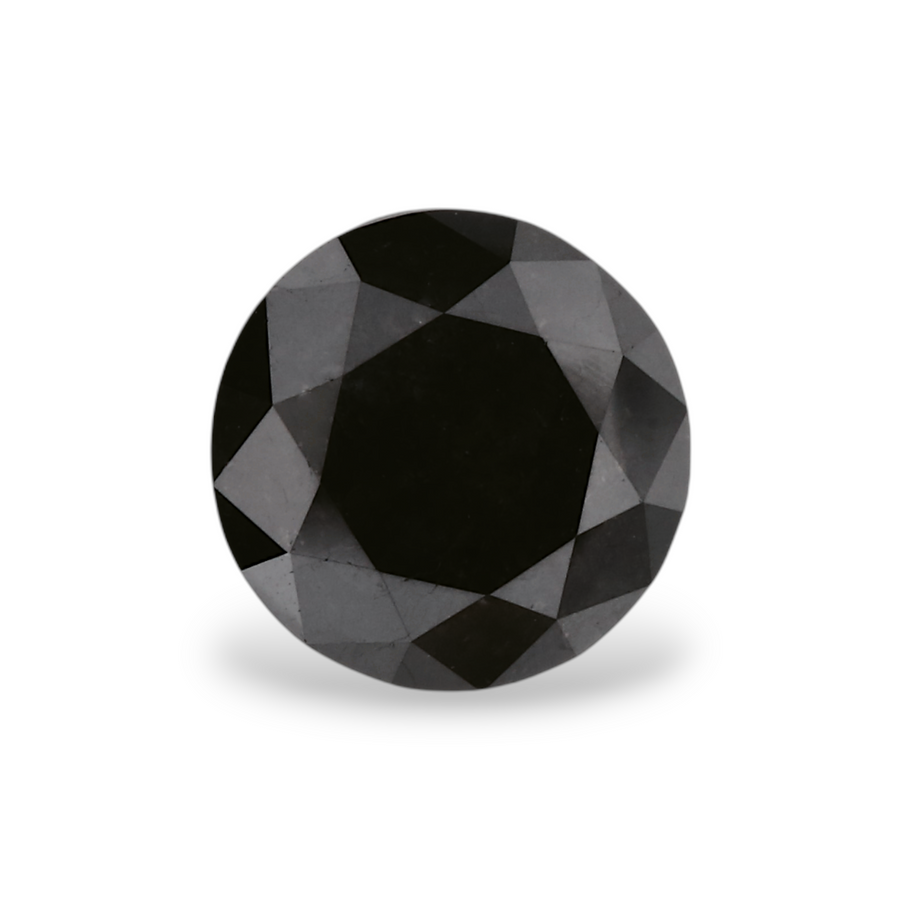 GIA 1.43 Carat Natural Fancy Black Round Diamond SE-5933GN