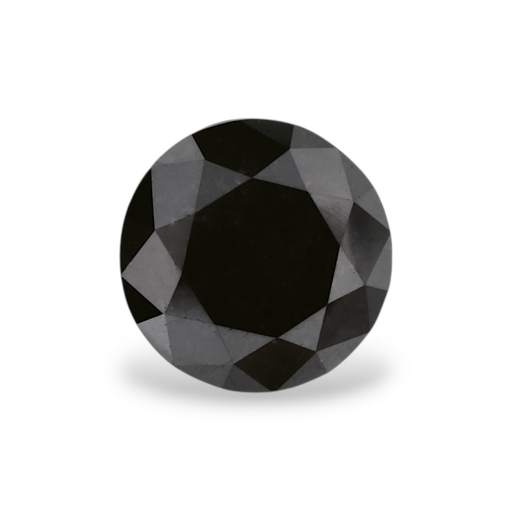 GIA 1.43 Carat Natural Fancy Black Round Diamond SE-5933GN