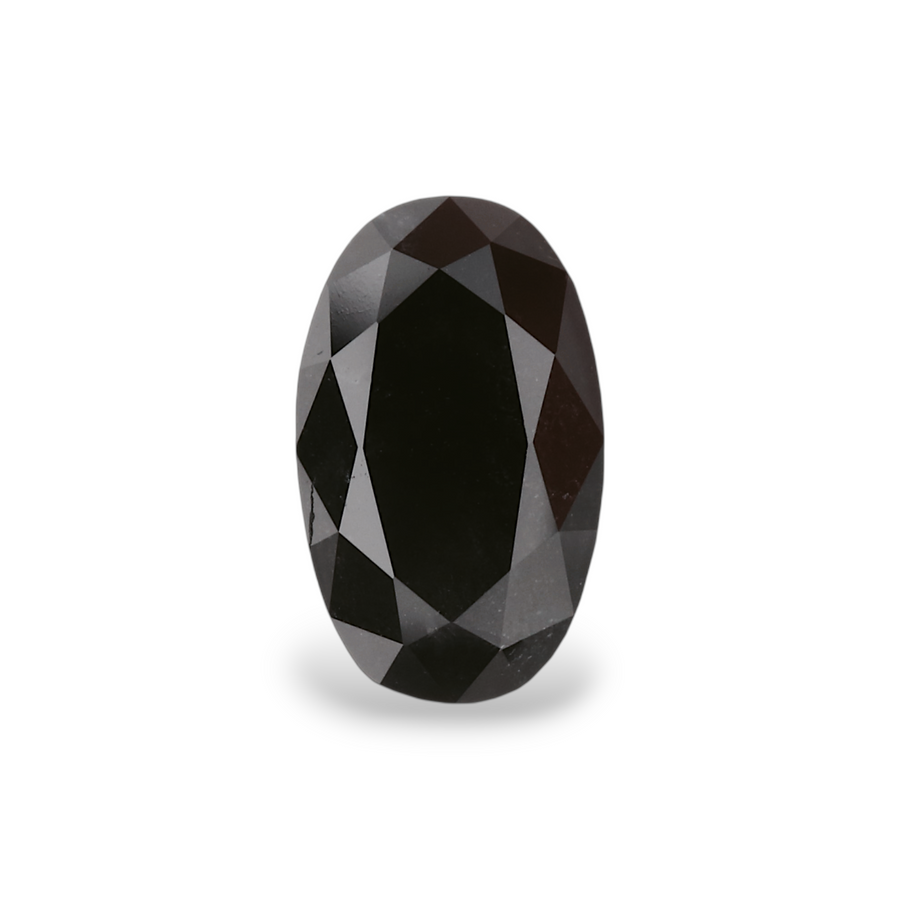 GIA 1.24 Carat Natural Fancy Black Oval Diamond SE-5941GN