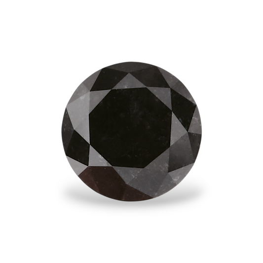GIA 0.68 Carat Natural Fancy Black Round Diamond SE-5949GN