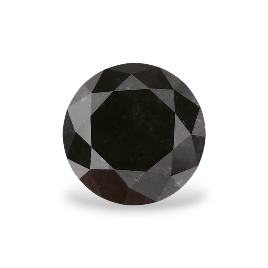 GIA 0.68 Carat Natural Fancy Black Round Diamond SE-5949GN