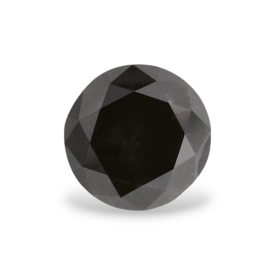 GIA 0.98 Carat Natural Fancy Black Round Diamond SE-5950GN