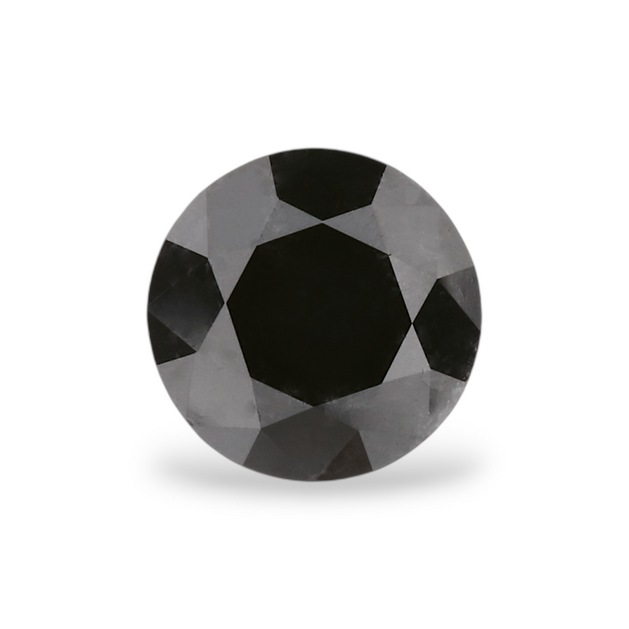 GIA 1.00 Carat Natural Fancy Black Round Diamond SE-5952GN