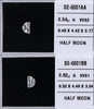 0.54 Carat Natural H VVS2 Half moon Diamond SE-6001AA