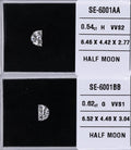 0.62 Carat Natural G VVS1 Half moon Diamond SE-6001BB