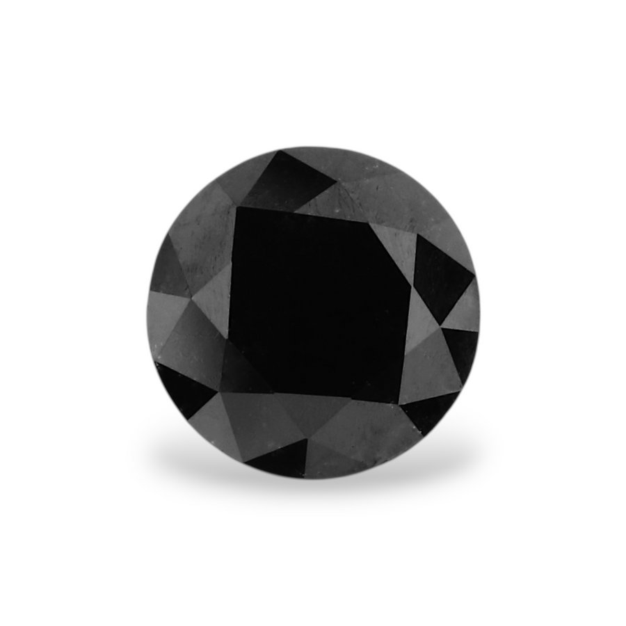 GIA 0.81 Carat Natural Fancy Black Round Diamond SE-6043GN