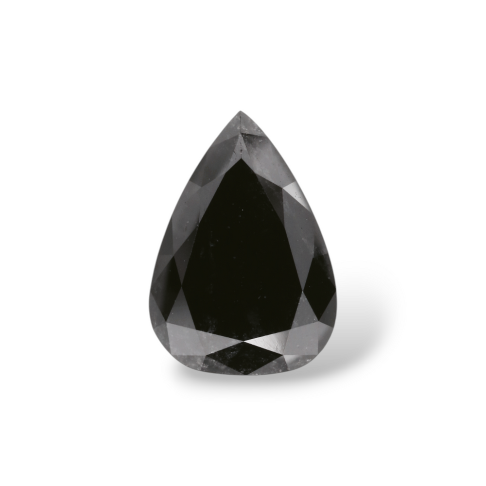 GIA 2.74 Carat Natural Fancy Black Pear Diamond SE-6054GN