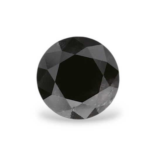 GIA 0.58 Carat Natural Fancy Black Round Diamond SE-6057GN