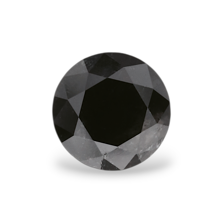 GIA 0.58 Carat Natural Fancy Black Round Diamond SE-6057GN