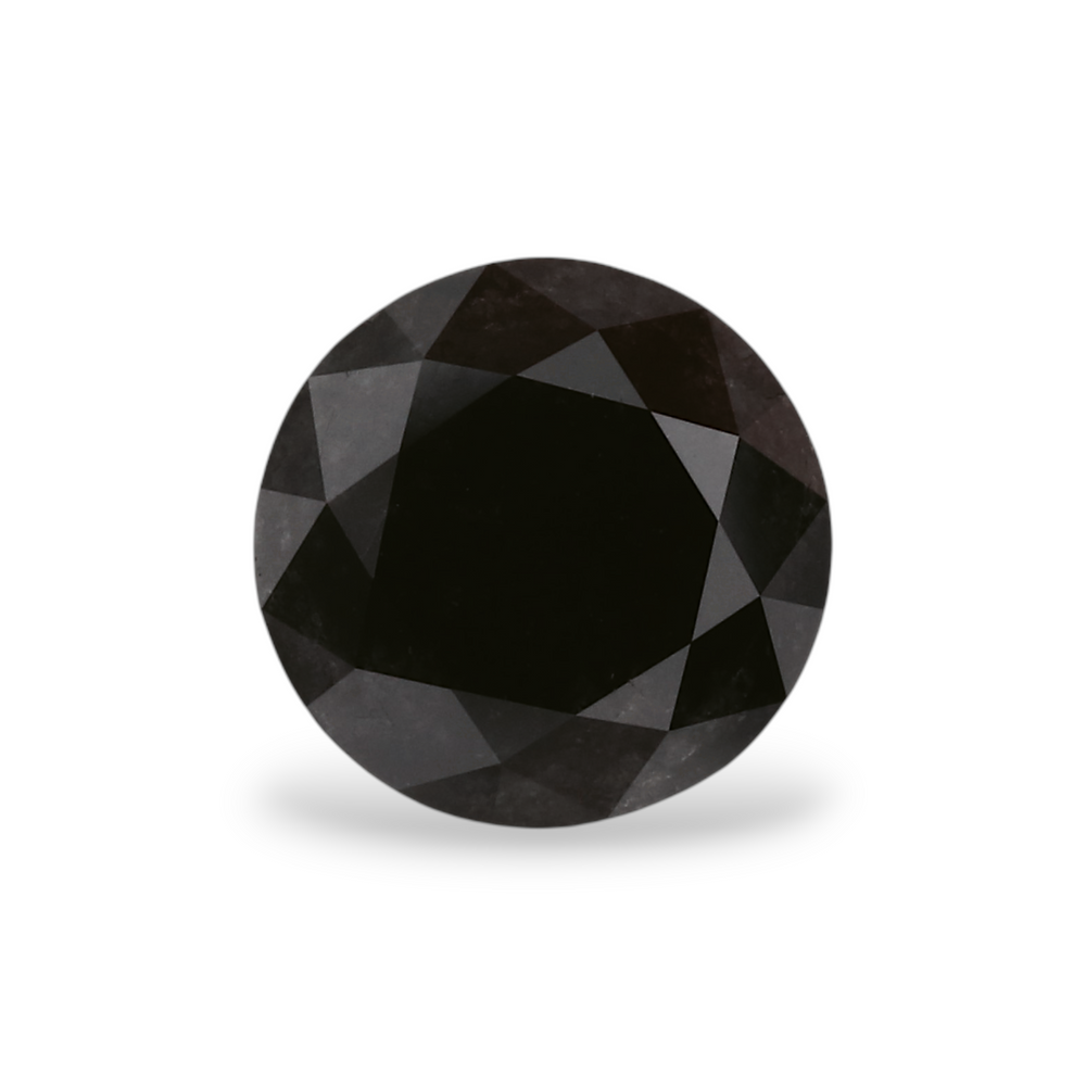 GIA 1.27 Carat Natural Fancy Black Round Diamond SE-6062GN