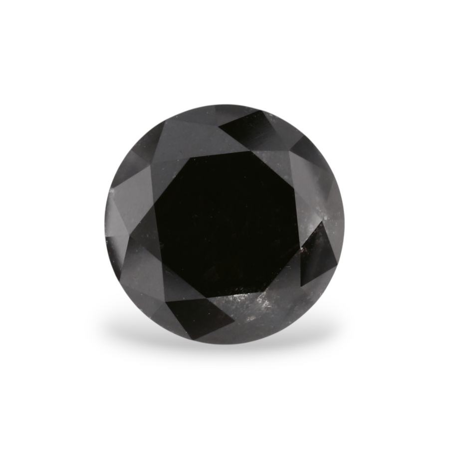 GIA 1.70 Carat Natural Fancy Black Round Diamond SE-6065GN