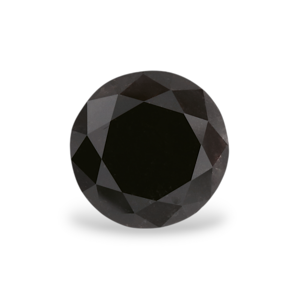 GIA 1.26 Carat Natural Fancy Black Round Diamond SE-6079GN