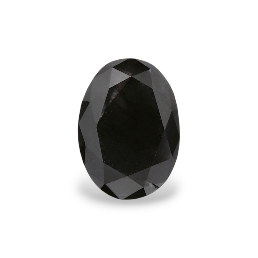 GIA 0.54 Carat Natural Fancy Black Oval Diamond SE-6082GN