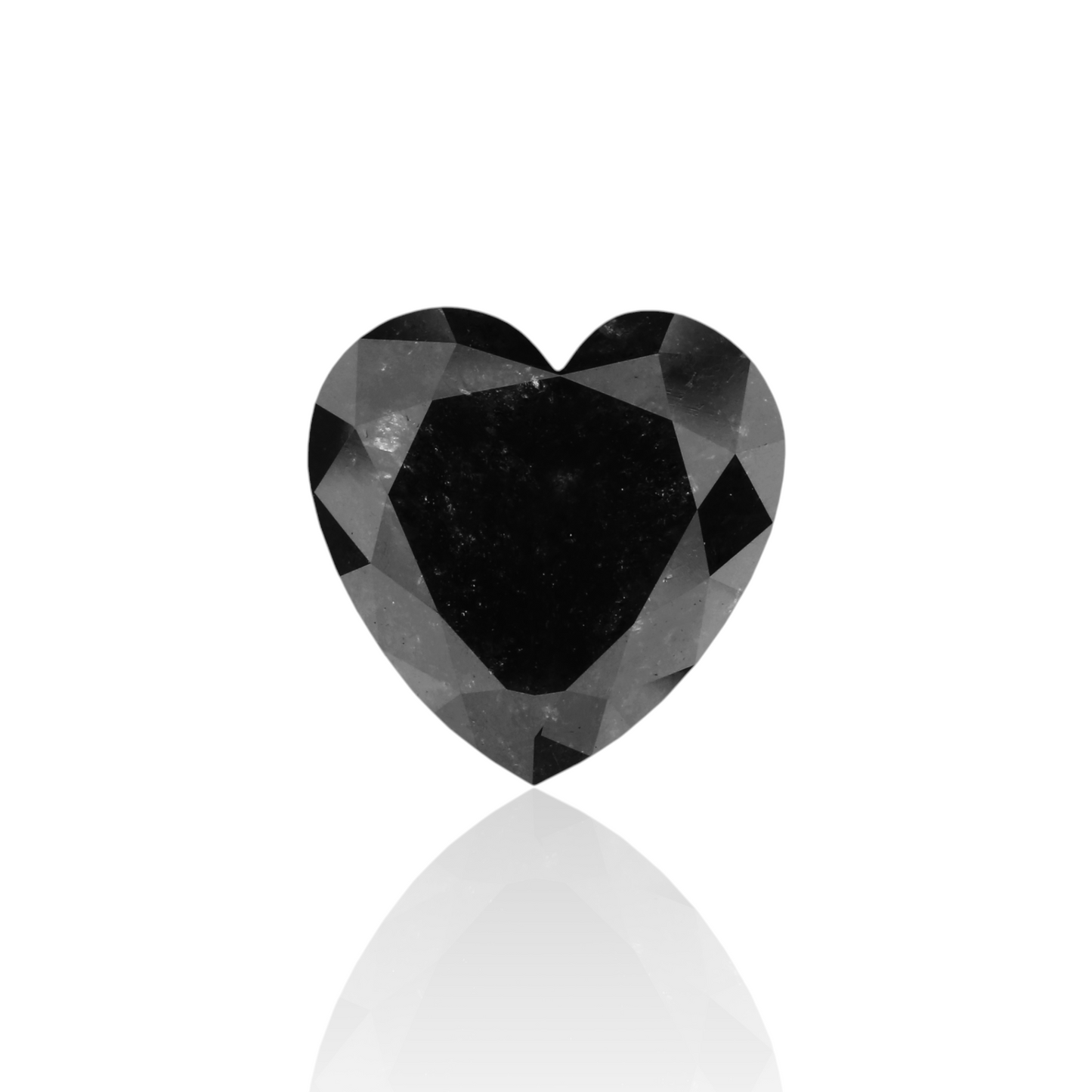 GIA 4.03 Carat Natural Fancy Black Heart Diamond SE-6396GN