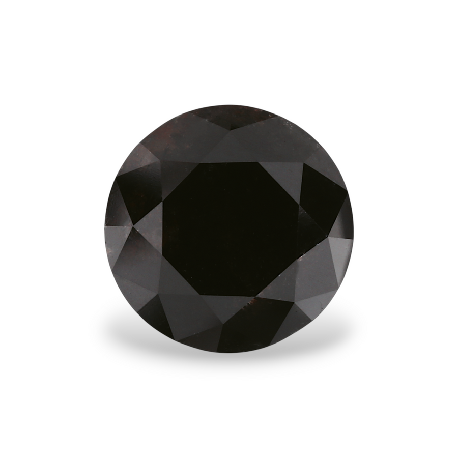 GIA 3.13 Carat Natural Fancy Black Round Diamond SE-6403GN
