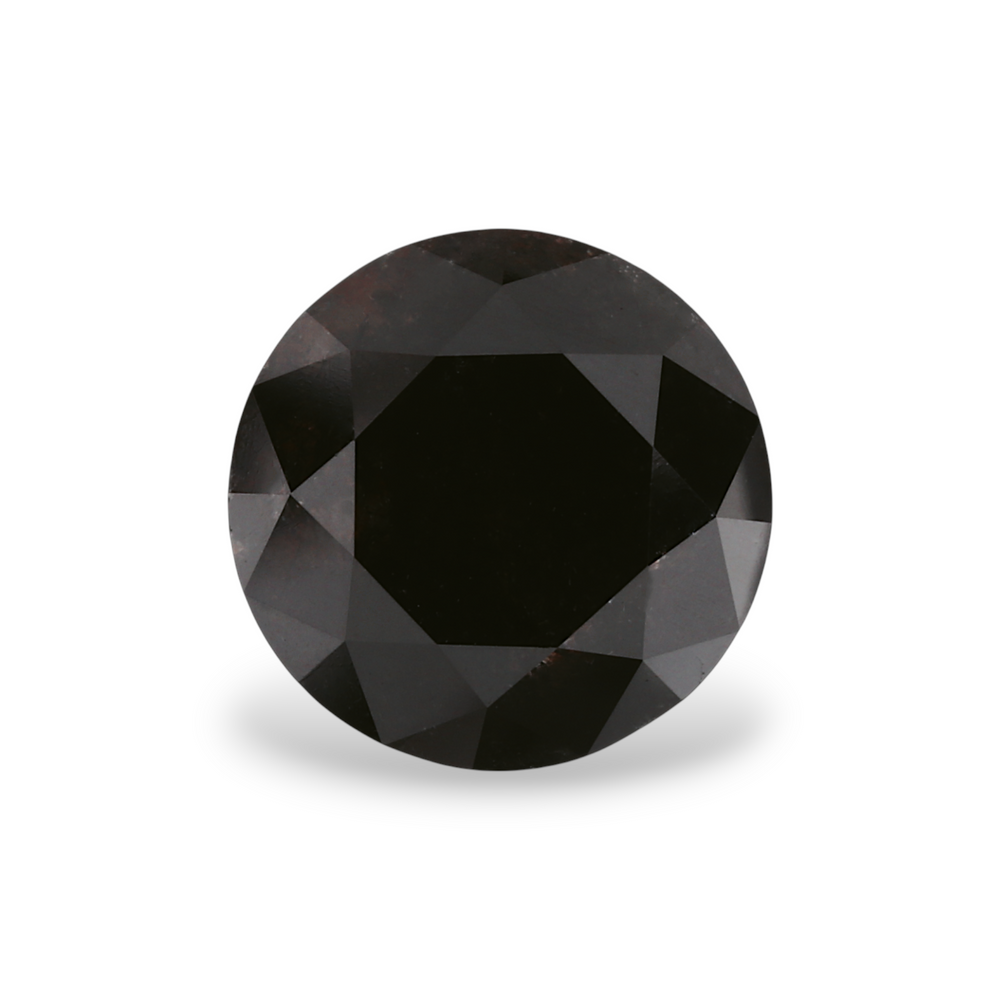 GIA 3.13 Carat Natural Fancy Black Round Diamond SE-6403GN