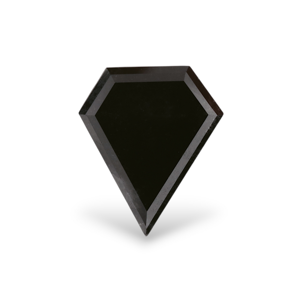 GIA 1.27 Carat Natural Fancy Black Shield Diamond SE-6415GN