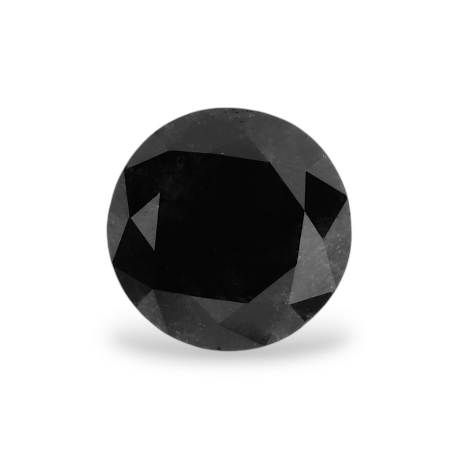 GIA 0.78 Carat Natural Fancy Black Round Diamond SE-6530GN