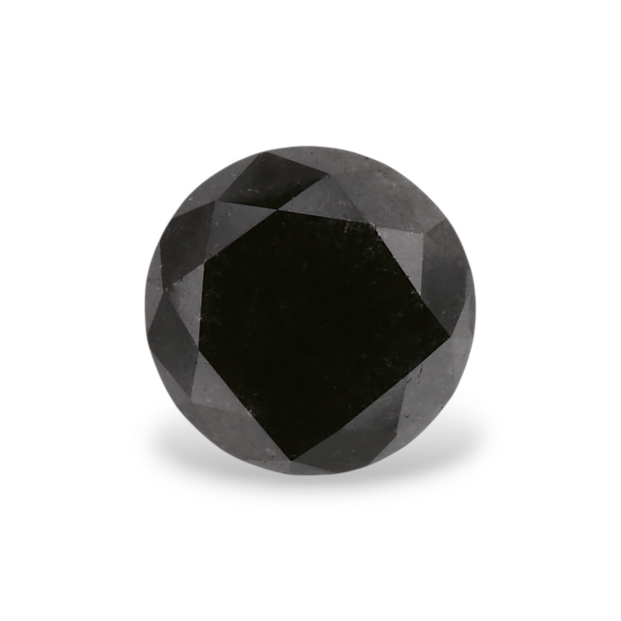 GIA 1.05 Carat Natural Fancy Black Round Diamond SE-6532GN