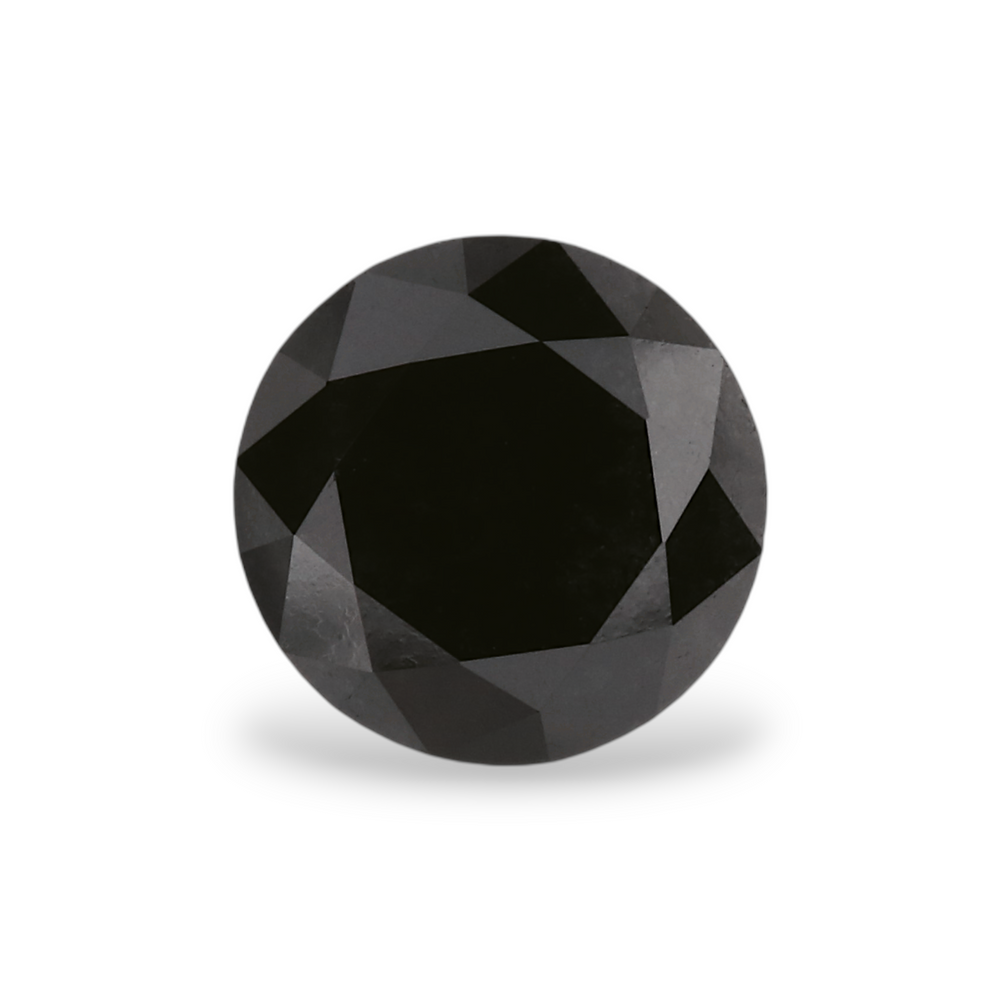GIA 1.61 Carat Natural Fancy Black Round Diamond SE-6536GN