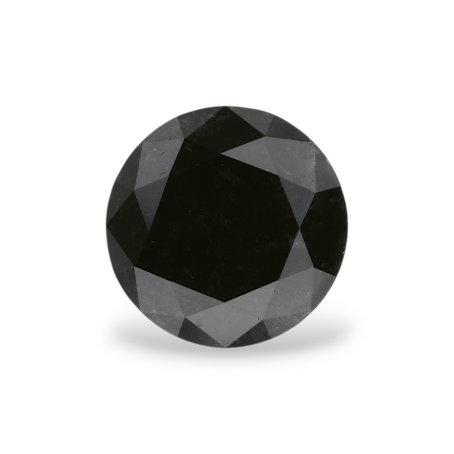 GIA 1.09 Carat Natural Fancy Black Round Diamond SE-6539GN