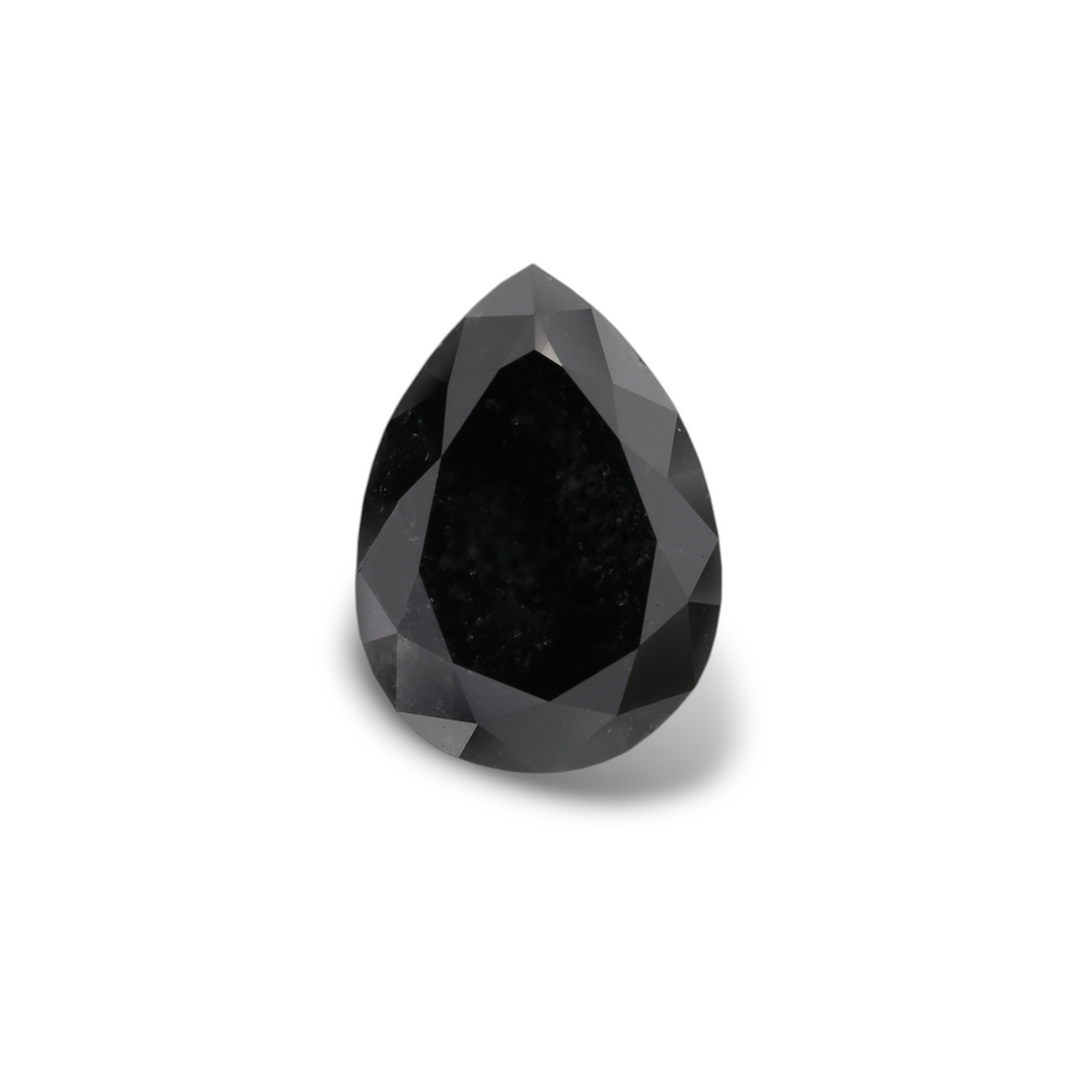 GIA 2.94 Carat Natural Fancy Black Pear Diamond SE-6541GN