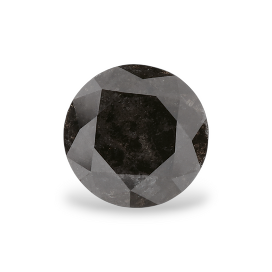 GIA 1.01 Carat Natural Fancy Black Round Diamond SE-6575GN