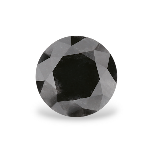 GIA 1.02 Carat Natural Fancy Black Round Diamond SE-6578GN