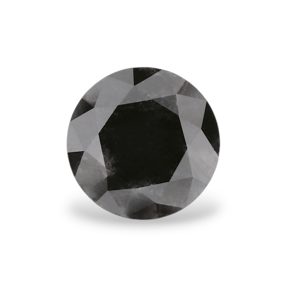 GIA 1.02 Carat Natural Fancy Black Round Diamond SE-6578GN