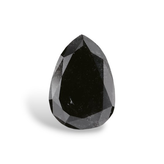 GIA 0.80 Carat Natural Fancy Black Pear Diamond SE-6581GN