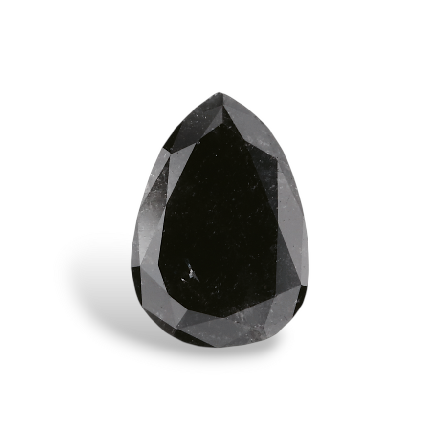 GIA 0.80 Carat Natural Fancy Black Pear Diamond SE-6581GN
