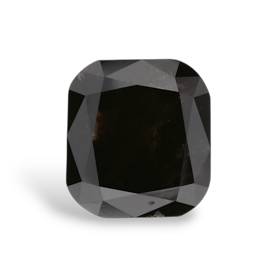 GIA 0.88 Carat Natural Fancy Black Cushion Diamond SE-6583GN