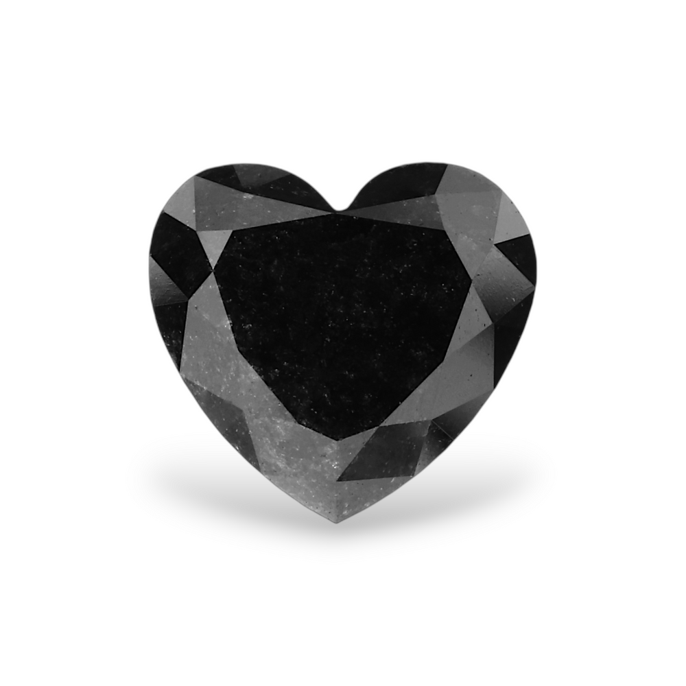 GIA 1.88 Carat Natural Fancy Black Heart Diamond SE-6584GN