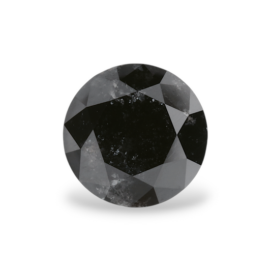GIA 1.69 Carat Natural Fancy Black Round Diamond SE-6589GN