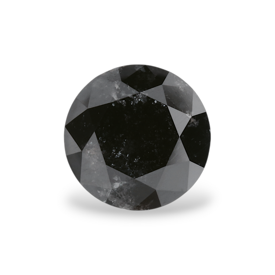GIA 1.69 Carat Natural Fancy Black Round Diamond SE-6589GN