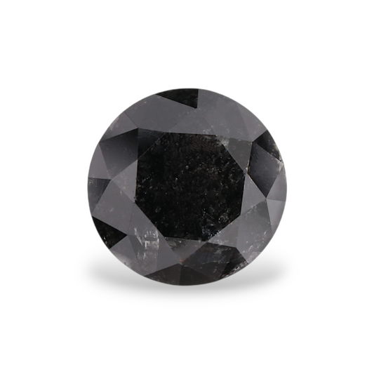GIA 1.53 Carat Natural Fancy Black Round Diamond SE-6590GN