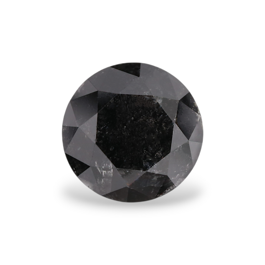 GIA 1.53 Carat Natural Fancy Black Round Diamond SE-6590GN