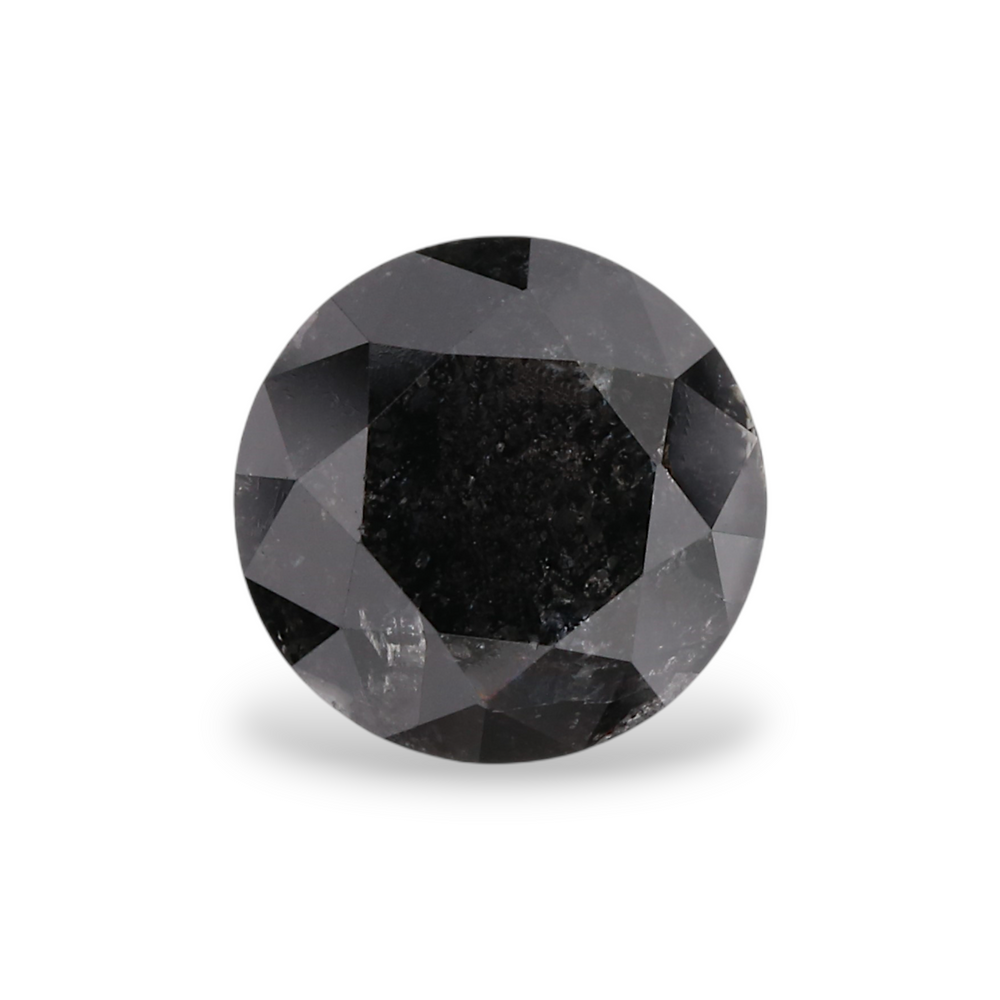 GIA 1.53 Carat Natural Fancy Black Round Diamond SE-6590GN