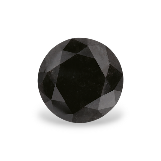 GIA 1.08 Carat Natural Fancy Black Round Diamond SE-6597GN